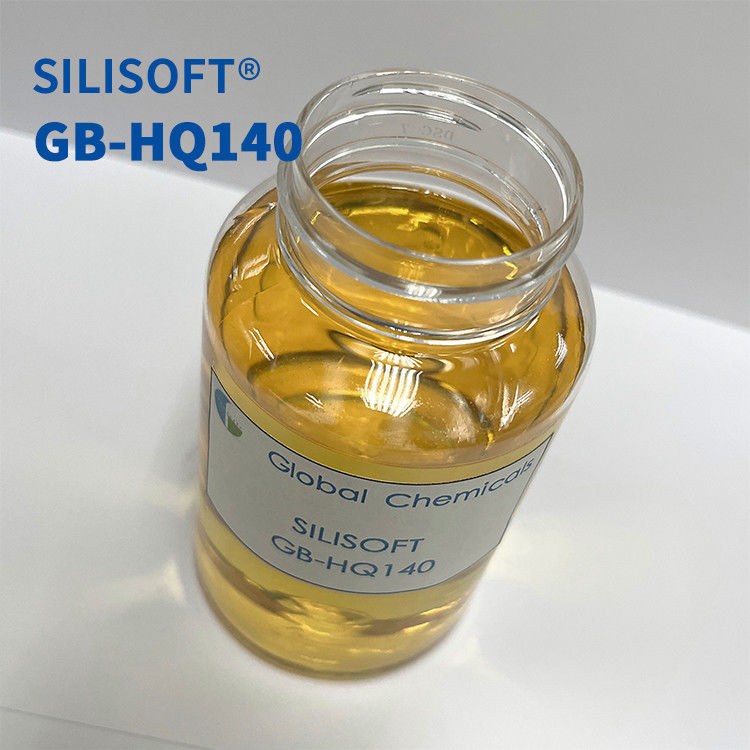 Niski żółty hydrofilowy miękczyciel silikonowy do tkanin bawełnianych SILISOFT GB-HQ140 z dobrą gładkością i wewnętrznym miękkim uchwytem